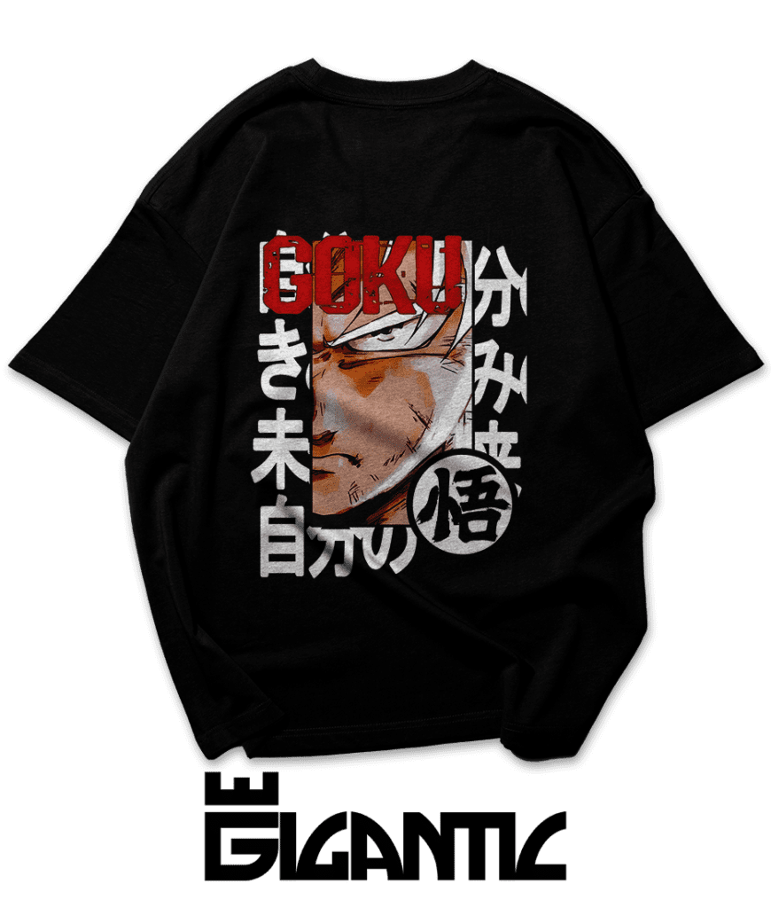 Camiseta Oversized plus size masculina - Goku Dragon Ball Z