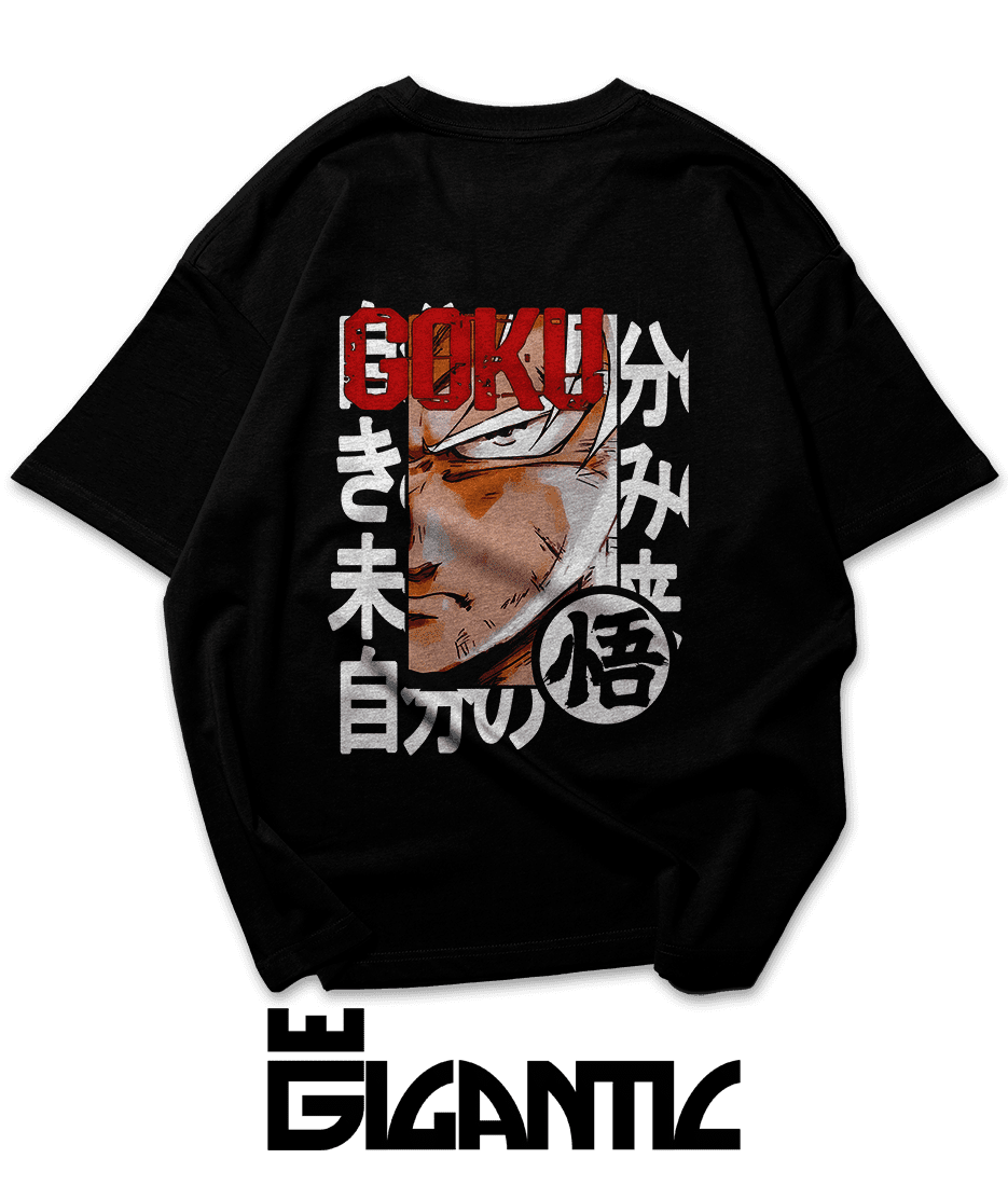 Camiseta Oversized plus size masculina - Goku Dragon Ball Z
