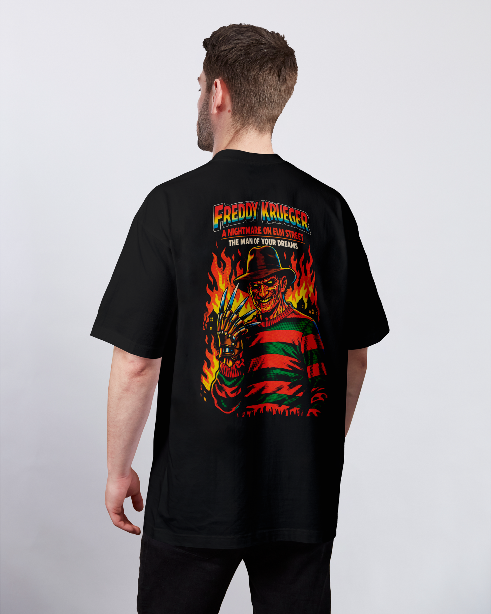 Camiseta Oversized plus size masculina - Freddy Krueger A Hora do Pesadelo - Imagem 3