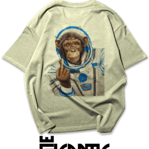 Camiseta Oversized plus size masculina - Monkey Astronaut Space