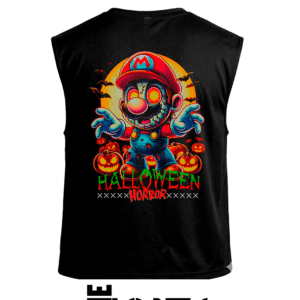 Regata plus size masculina - Super Mario Bros Zombie Halloween