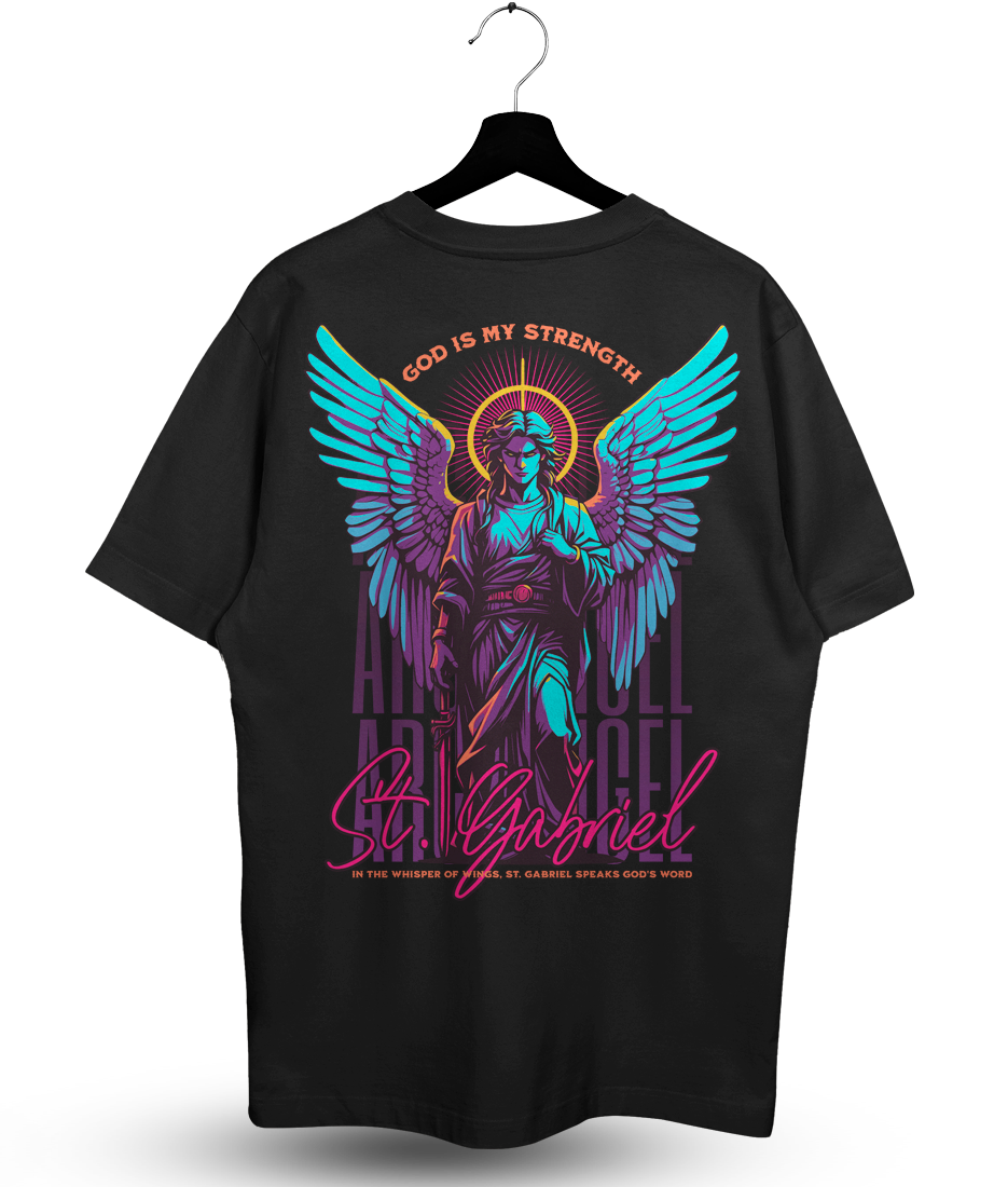 Camiseta Oversized Plus Size Cristã Masculina — St. Gabriel Arcanjo